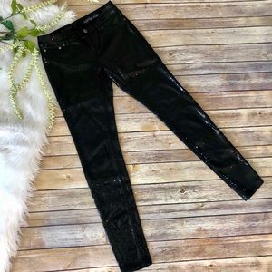 The Limited 678 Sequin Legging Jean Black Skinny 2